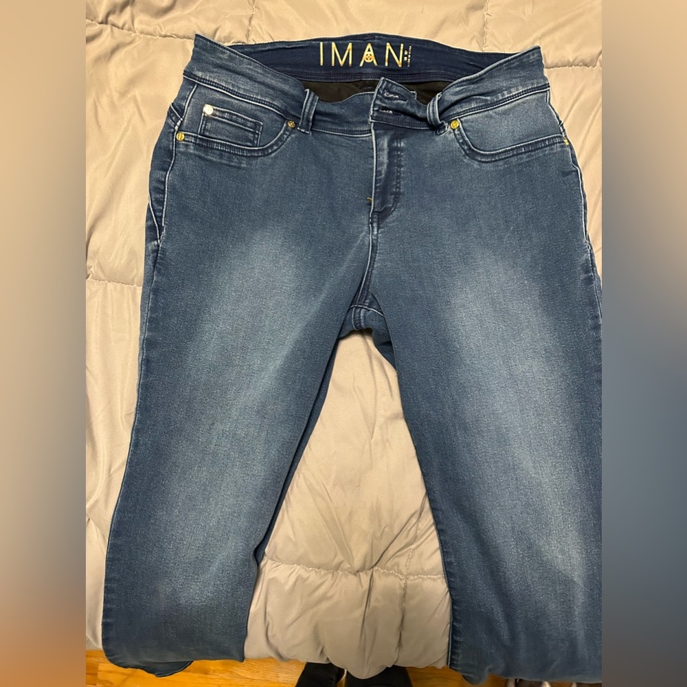 IMAN women’s 16 stretch bootcut mid rise jeans